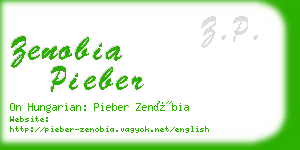 zenobia pieber business card